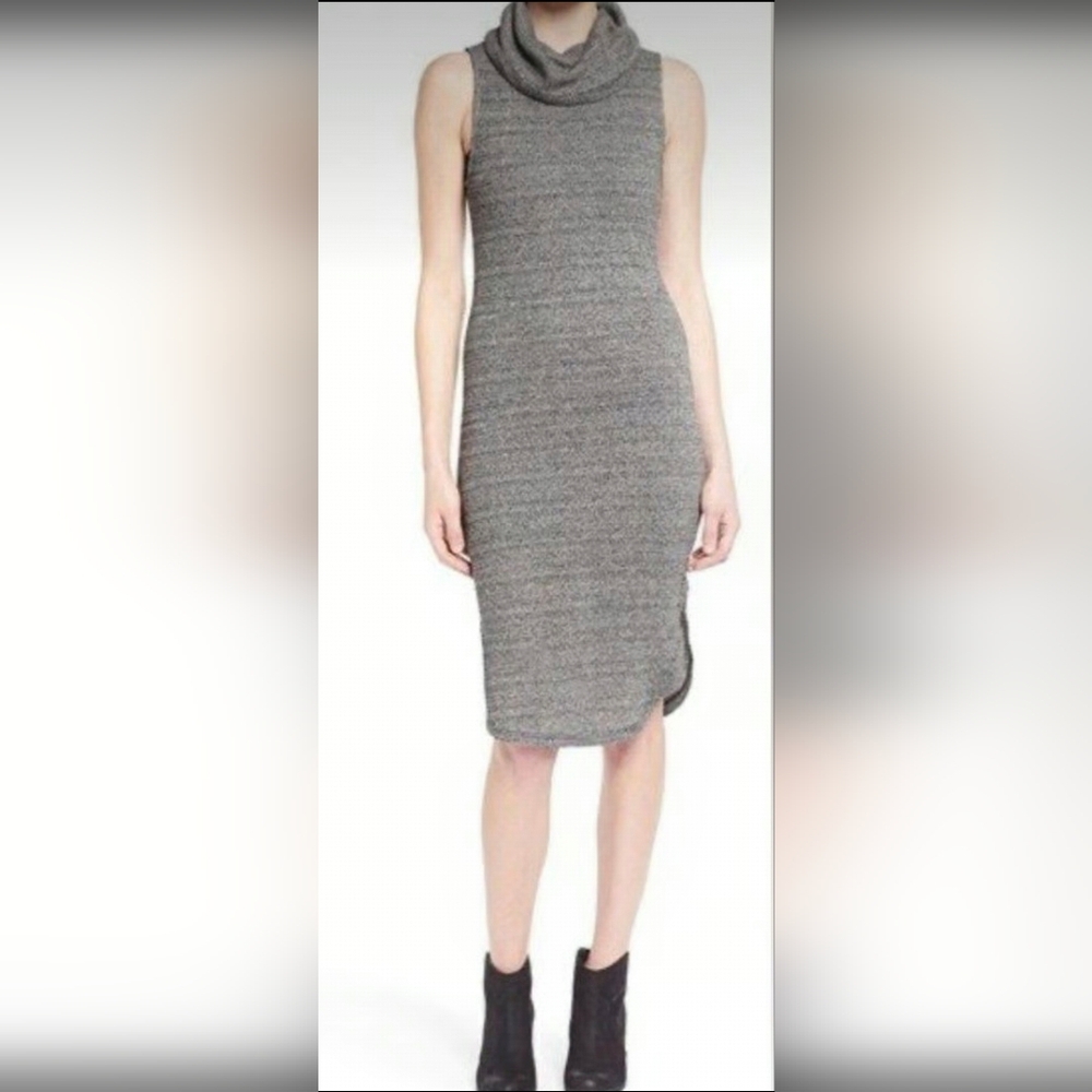 Lush Gray Cowl Neck Sleeveless Sweater Dress. Size S.
